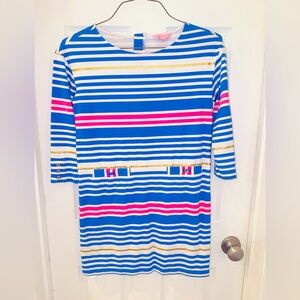 Lilly Pulitzer XS striped dress with starfish on zipper perfect Cool mornings
